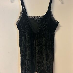BCBGMaxAzria Black Velvet Intimate Sleepwear for Women, Medium